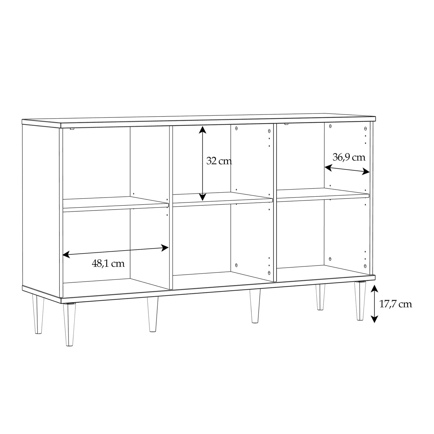 Furniture To Go Bohol Calasetta 3 Door Sideboard in Rattan