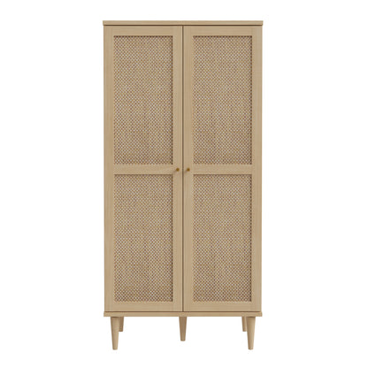 Furniture To Go Calasetta 2 Door Display Cabinet in Rattan