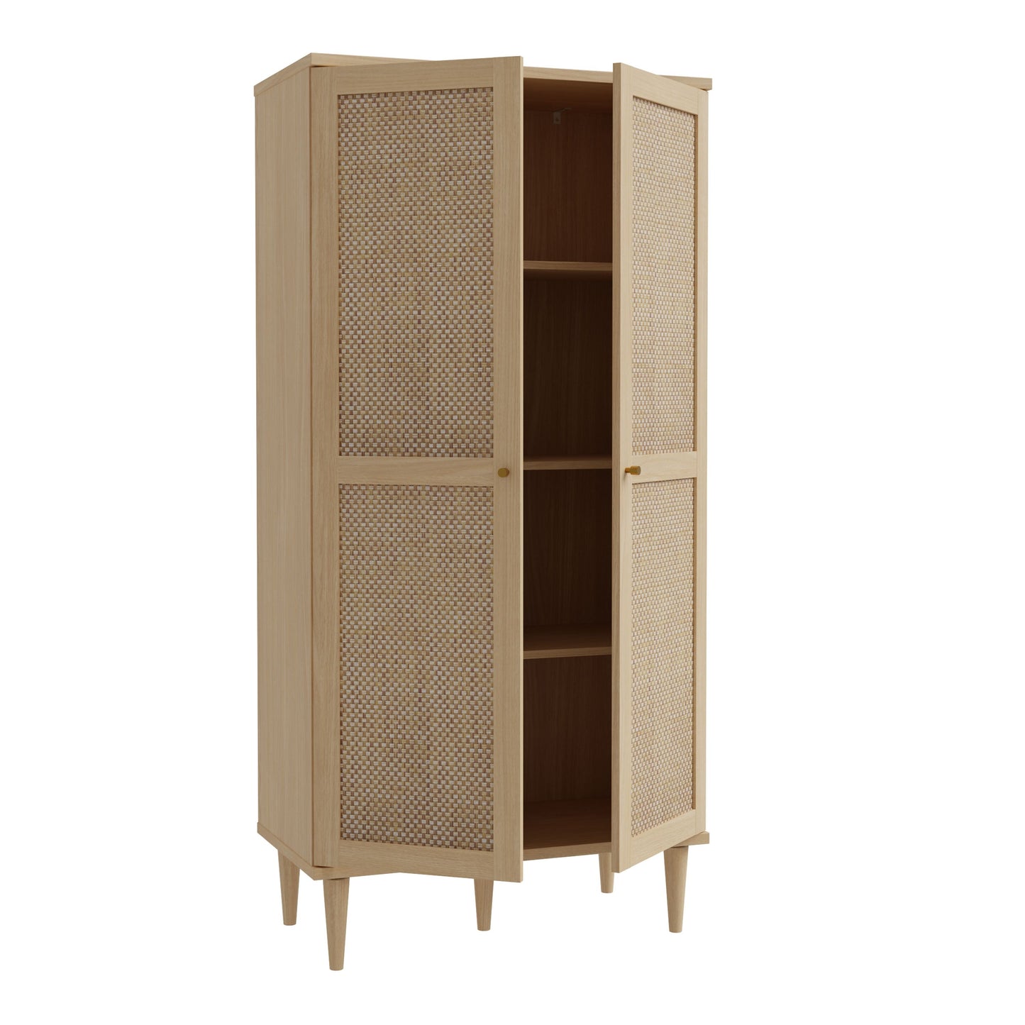 Furniture To Go Calasetta 2 Door Display Cabinet in Rattan