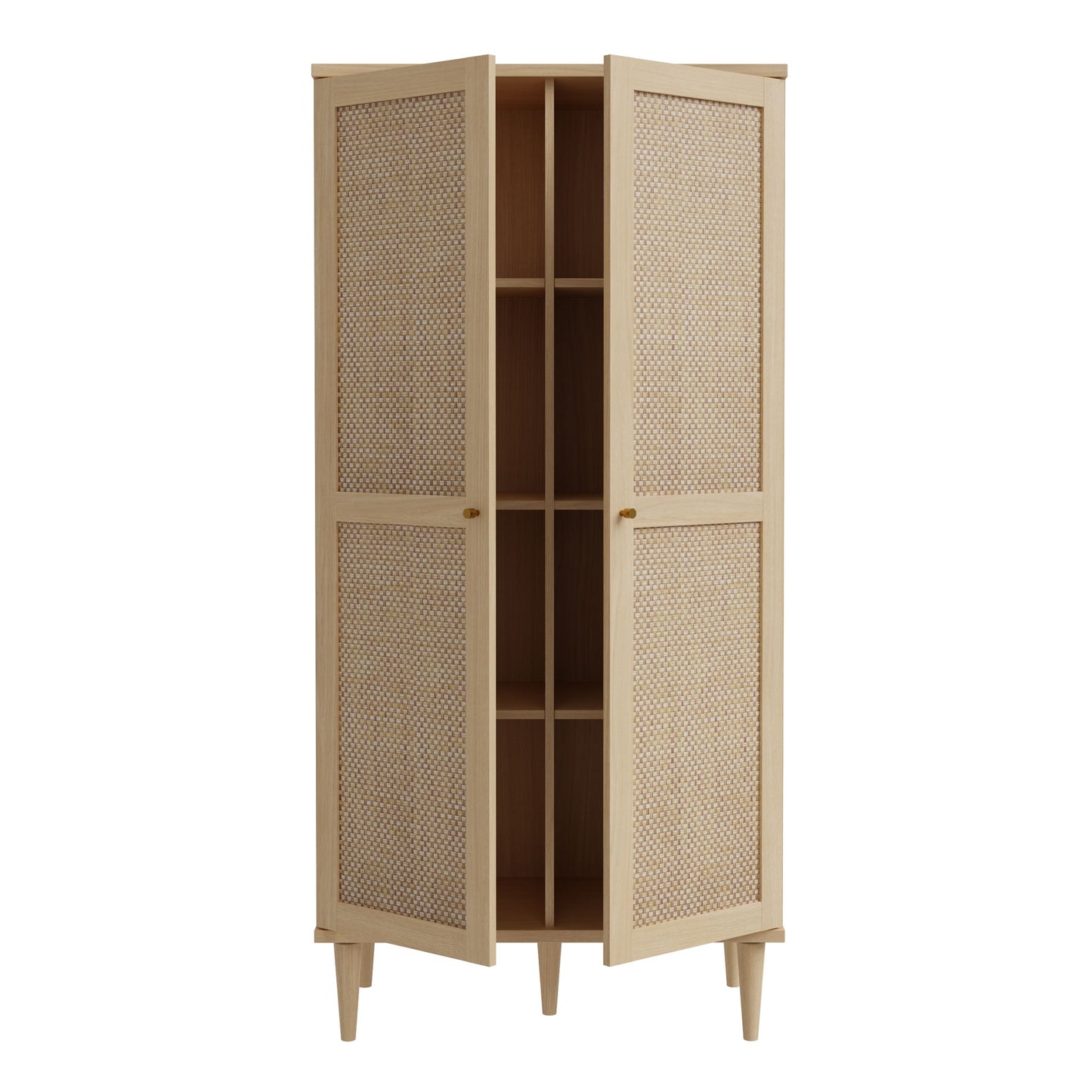 Furniture To Go Calasetta 2 Door Display Cabinet in Rattan