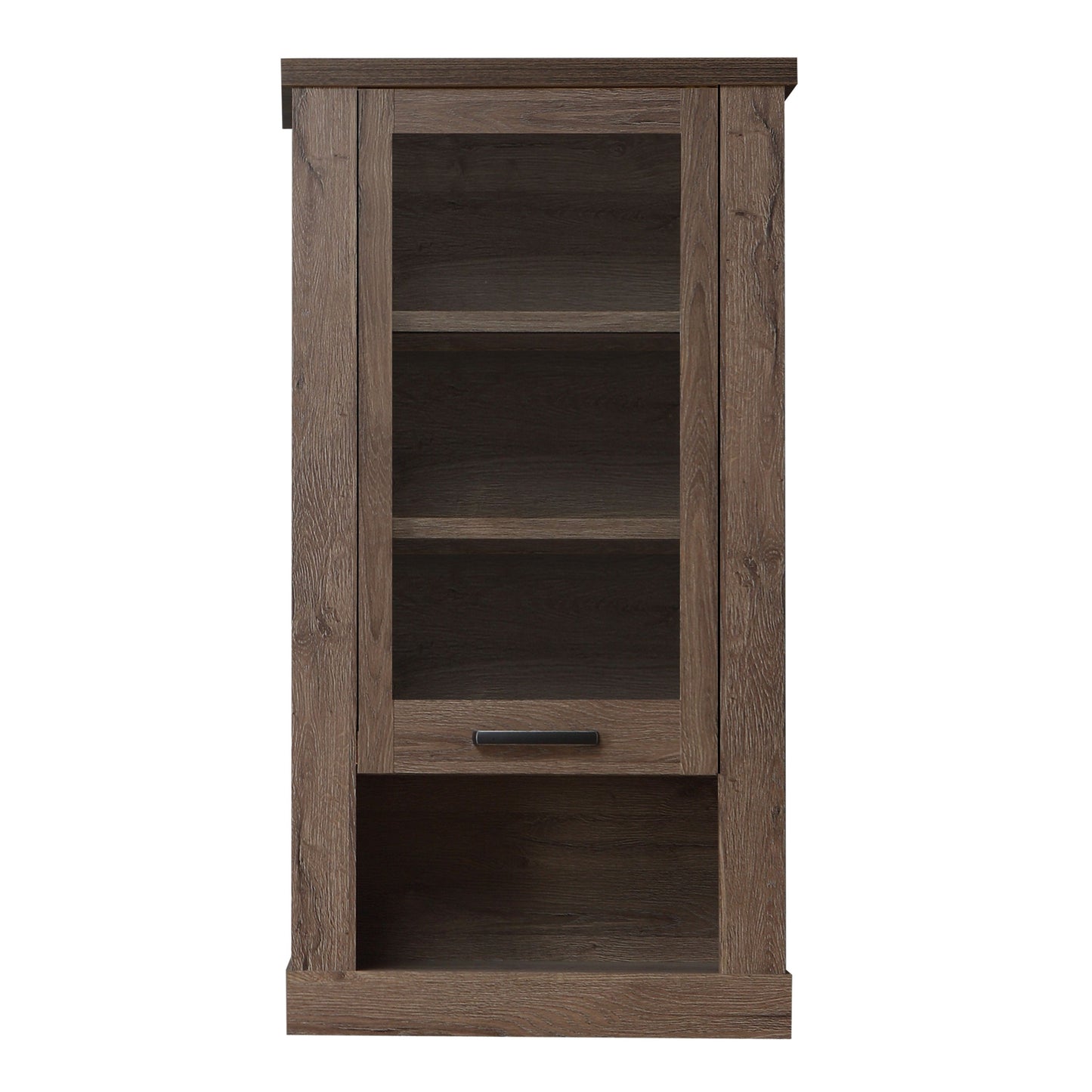 Furniture To Go Corona 1 Door Wall Display Cabinet in Tabak Oak