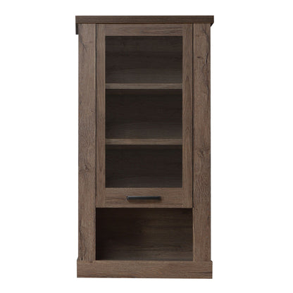 Furniture To Go Corona 1 Door Wall Display Cabinet in Tabak Oak