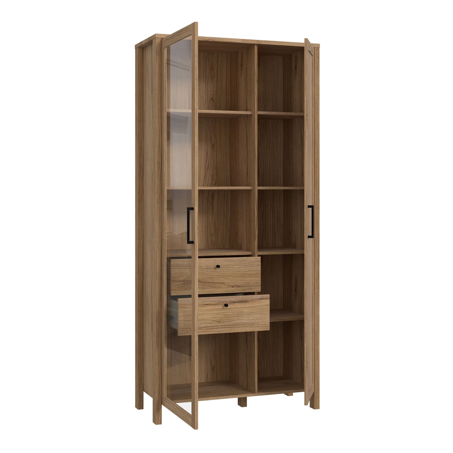 Furniture To Go Malte Brun Display Cabinet in Waterford Oak