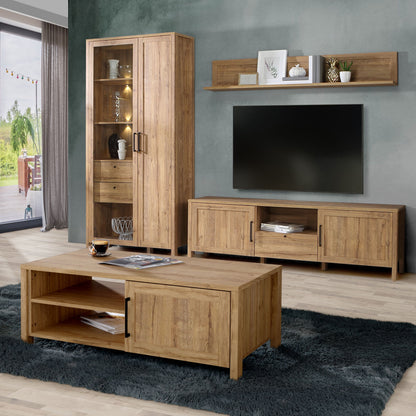 Furniture To Go Malte Brun Display Cabinet in Waterford Oak