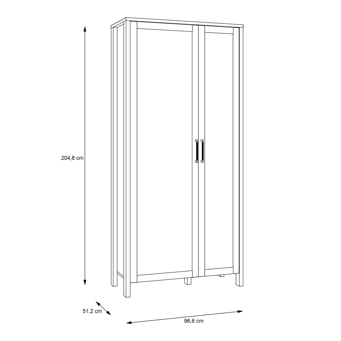 Furniture To Go Malte Brun Display Cabinet in Waterford Oak