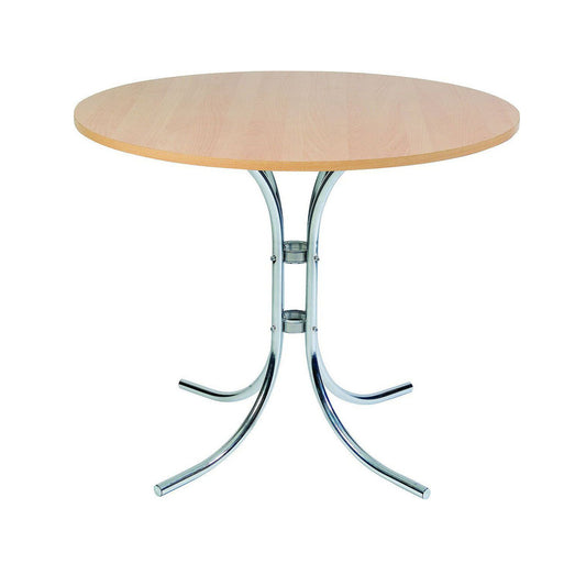 Teknik Office Round Bistro Table with Chrome Legs