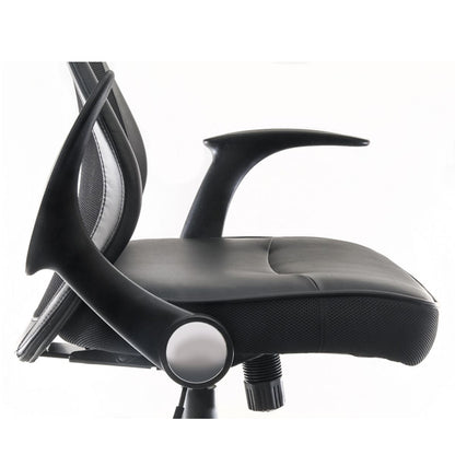 Teknik Office Contemporary Curve Mesh Executive chair with a lumbar curved aerated back and retractable armrests