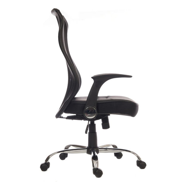 Teknik Office Contemporary Curve Mesh Executive chair with a lumbar curved aerated back and retractable armrests