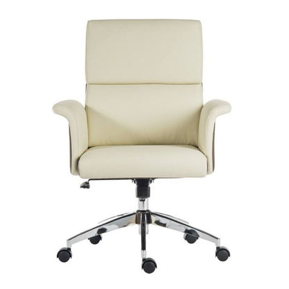 Teknik Office Elegance Medium Backed Leather Executive Chair with Gull Wing Arms