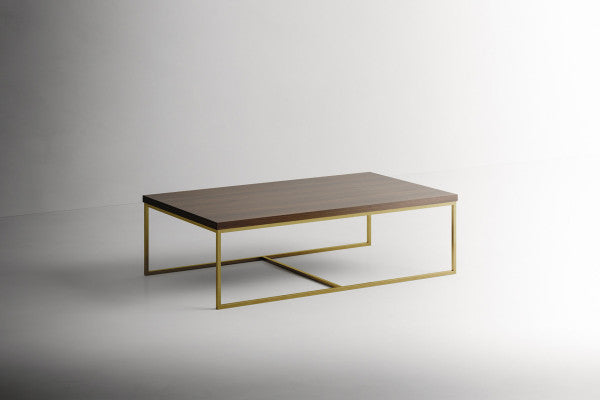 Tomasella Panarea Coffee Table with Gold Metal Base