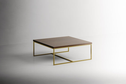 Tomasella Panarea Coffee Table with Gold Metal Base