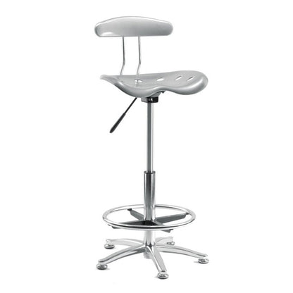 Teknik Office Tek Draughting Chair with Polished Steel Foot Ring