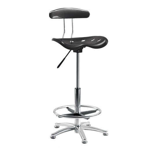 Teknik Office Tek Draughting Chair with Polished Steel Foot Ring