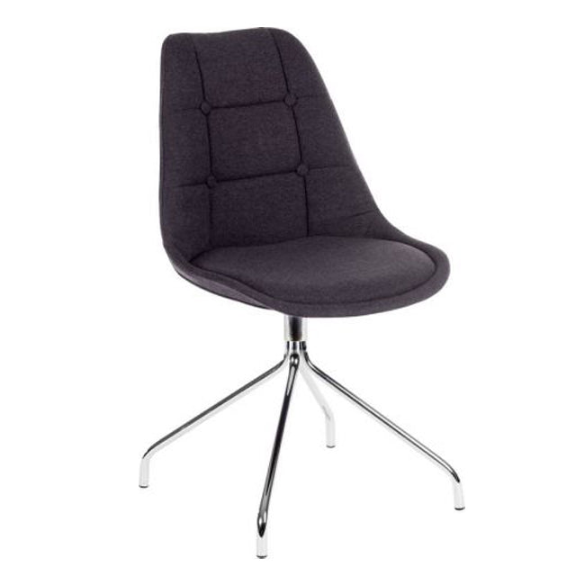 Teknik Office Soft Brushed Fabric Breakout Chair With Crome Leg