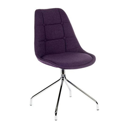 Teknik Office Soft Brushed Fabric Breakout Chair With Crome Leg