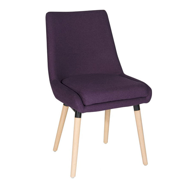 Teknik Office Pack of 2 Welcome Reception Chair in Modern Oak Coloured Legs