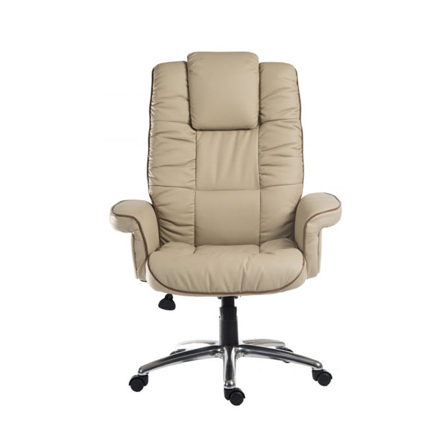 Teknik Office Windsor Leather Executive Armchair with Aluminium Base