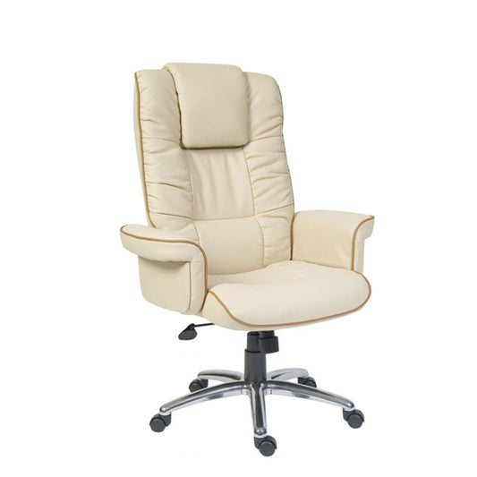 Teknik Office Windsor Leather Executive Armchair with Aluminium Base