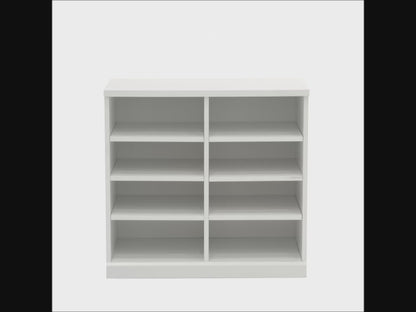 Teknik Office Craft Open Storage Cabinet White with Adjustable Shelves